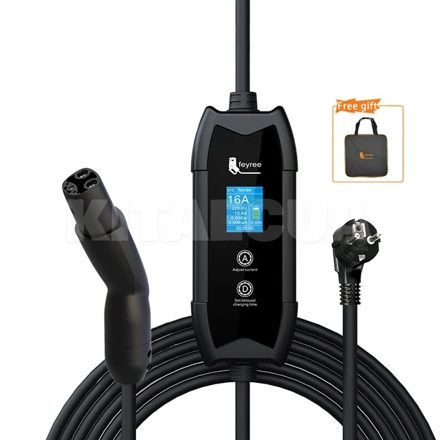 Зарядка для электромобиля Type Tesla 3.5 кВт 16А 1-фаза Flying Cat FEYREE (FY3.5-16-1PH-TS-F8-C6.5)