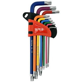 Набір ключів TORX Г-подібних 9 предметів Т10-Т50 YATO
