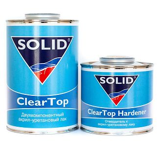 Лак MS глянцевый 1л двухкомпонентный бесцветный + отвердитель 0.5л SOLID