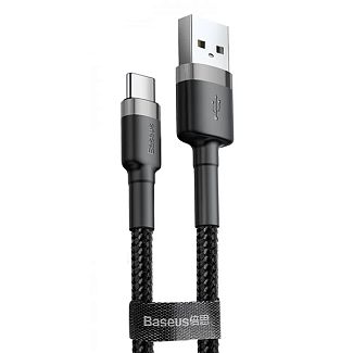 Кабель USB Type-C 2A Cafule 2м чорно/сірий BASEUS