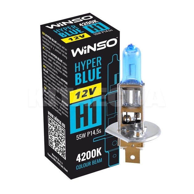 Галогенная лампа H1 55W 12V HYPER BLUE Winso (712140)