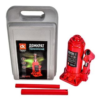Домкрат гидравлический бутылочный до 6т (200-385 мм) пластиковый кейс Дорожня карта