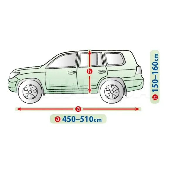 Тент на авто Membrane Garage XL 510х195х160 см джип/мінівен Kegel-Blazusiak (5-4756-248-3050) - 2