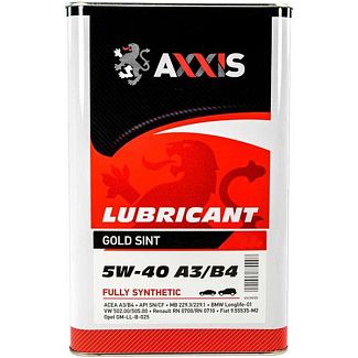 Масло моторное синтетическое 5л 5W-40 Gold Sint AXXIS