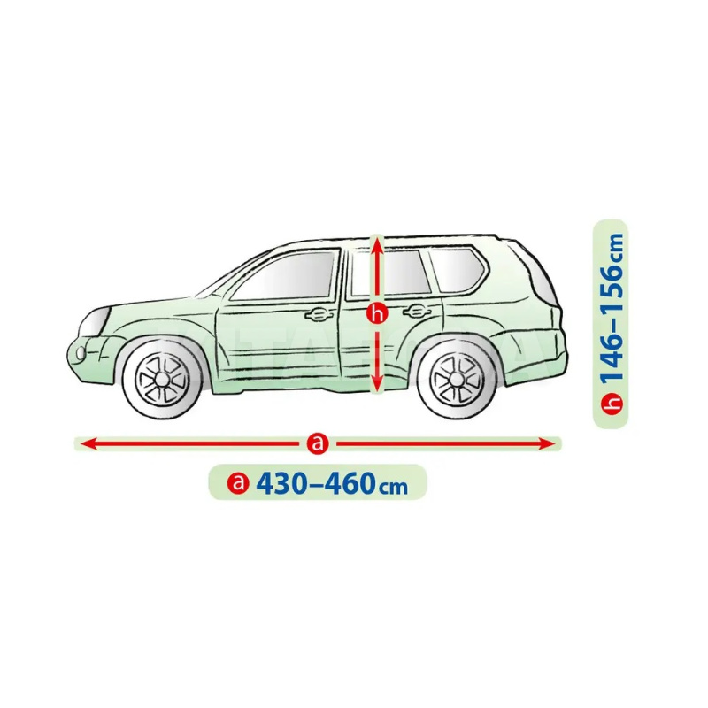 Тент на авто Membrane Garage L 460х195х155 см джип/мінівен Kegel-Blazusiak (5-4754-248-3050) - 2