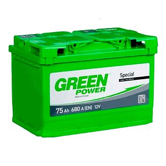Акумулятор автомобільний 75Ач 680А "+" праворуч SPECIAL Green Power