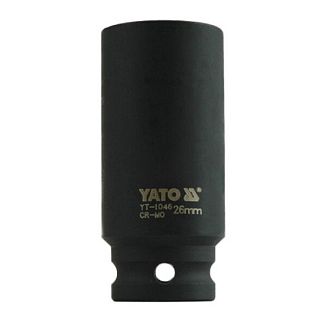 Головка торцевая ударна 6-гранная 26мм 1/2" 78мм YATO