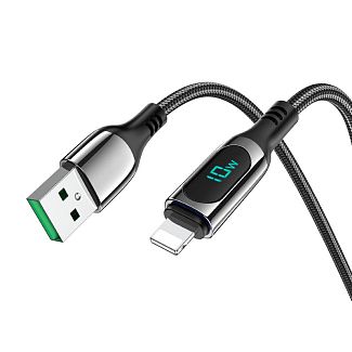 Кабель USB Lightning 2.4A S51 1.2м чорний HOCO