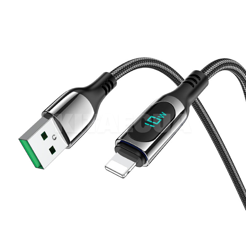 Кабель USB - Lightning 2.4A S51 1.2м черный HOCO (6931474749215)