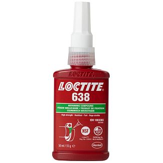 Клей-герметик анаеробний вал-втулковий фіксатор 638 50мл LOCTITE