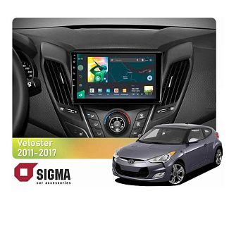 Штатная магнитола X9464 4+64 ГБ 9" Hyundai Veloster FS 2011-2017 (A) SIGMA4car
