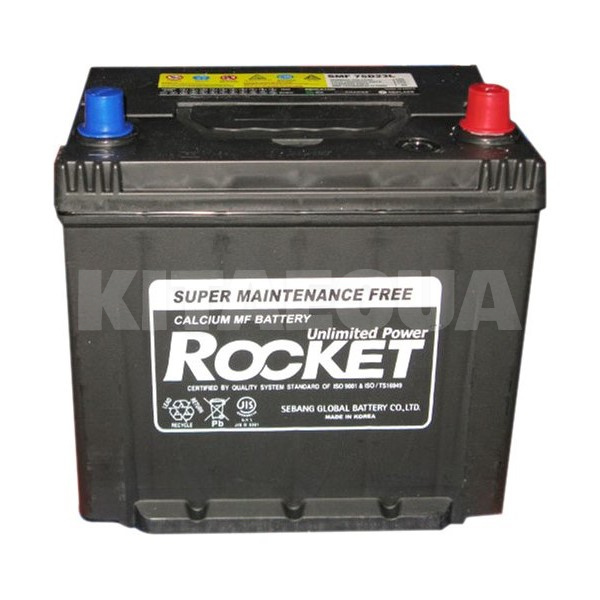 Акумулятор автомобільний 65Ач 590А "+" праворуч Rocket (SMF 75D23L)