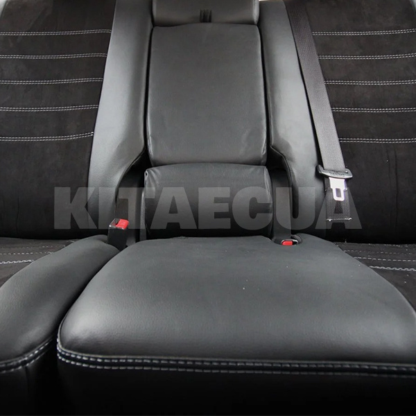 Чохли на сидіння авто Nissan Leaf (2018) чорні EMC-Elegant (908-Eco Lazer+Antara 2020 (P)) - 2
