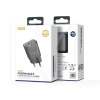 Зарядний пристрій Fast Charge 20W + Quick Charge 3.0 USB. Type-C PD чорний прозорий Xinrui A49 Proda (PD-A49-BK)