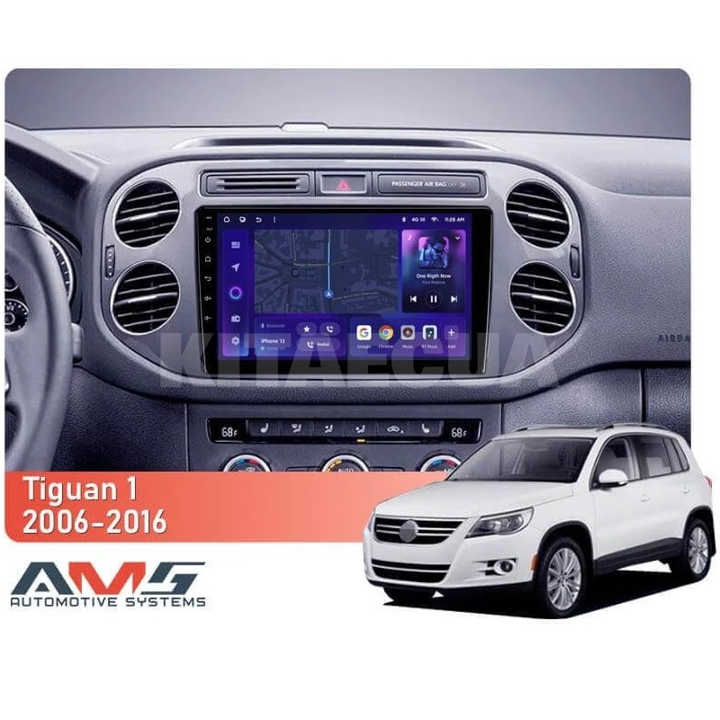 Штатна магнітола MOSS M3 4+32 ГБ 9" Volkswagen Tiguan 1 NF 2006-2017 (F1) black AMS (50763) - 2