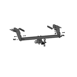 Фаркоп знімний Mitsubishi L200 5 (2018-н.в.) під американський квадрат Автопроставка