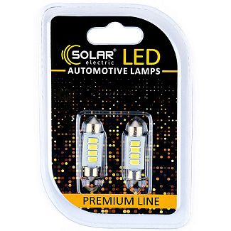 LED лампа для авто Premium Line SV8.5-8 6500K 36 мм (комплект) Solar