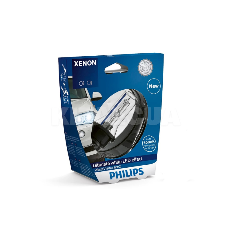 Ксеноновая лампа D3S 35W 42V (PK32d-5) S1 WhiteVision gen2 PHILIPS (42403WHV2S1)