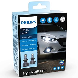 LED лампа для авто Ultinon Pro 3022 H7 20W 6000K (комплект) PHILIPS