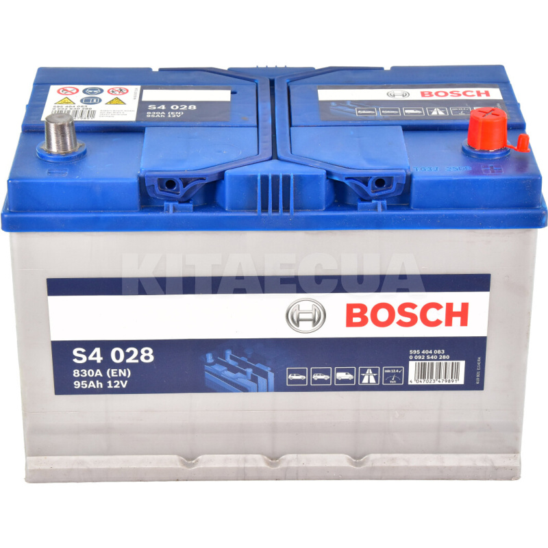 Аккумулятор автомобильный 95Ач 830А "+" справа BOSCH (0092S40280) - 2