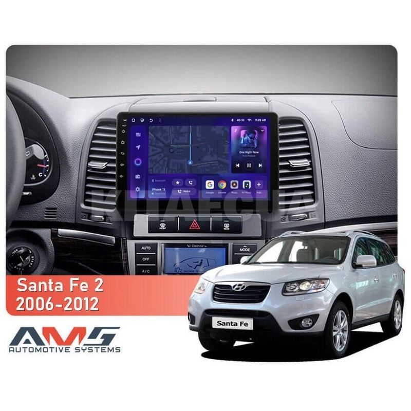 Штатная магнитола MOSS M3 4+32 ГБ 9" Hyundai Santa Fe 2 2006-2012 AMS (49994) - 2