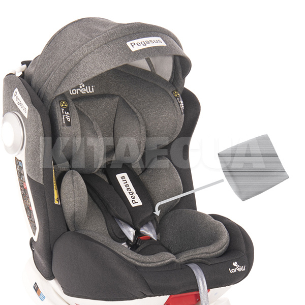 Автокрісло дитяче Pegasus Isofix Light&Dark Grey 0-36 кг Lorelli (10071462102) - 4