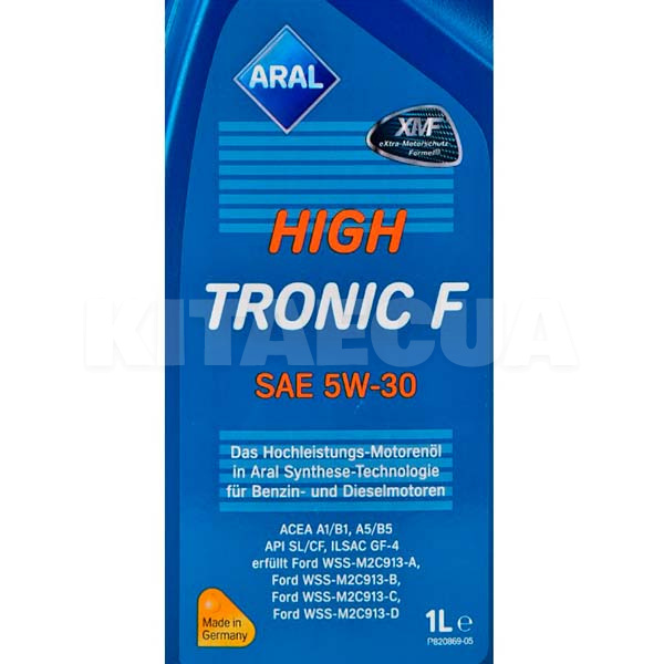 Масло моторное синтетическое 1л 5W-30 HighTronic F Aral (AR-10338) - 5