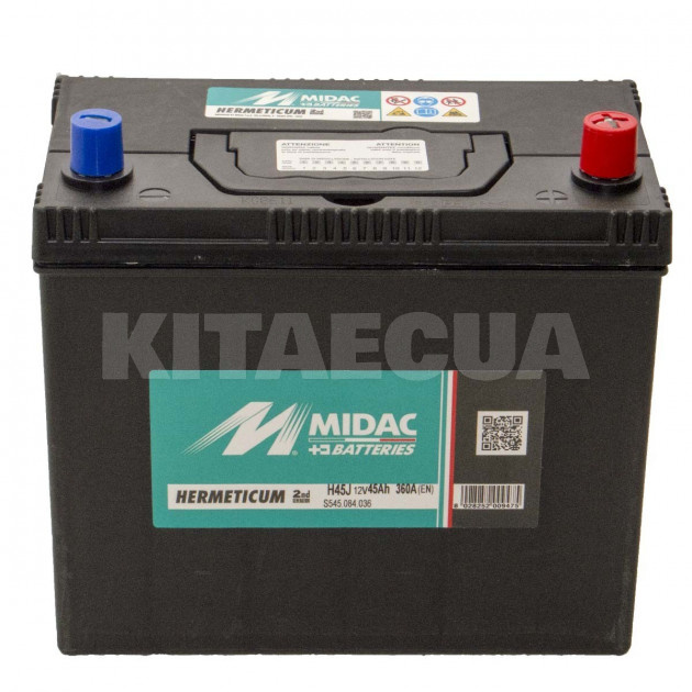 Аккумулятор автомобильный 45Ач 360А "+" справа MIDAC (S545.084.036) - 3