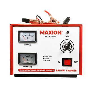 Зарядное устройство для аккумулятора 12В/24В 100Ач 10A трансформаторное MAXION