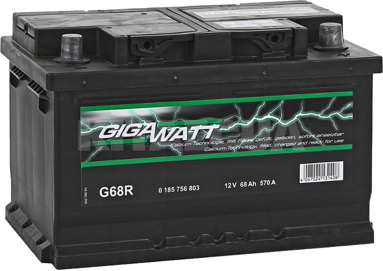 Аккумулятор автомобильный 68Ач 570А "+" справа GIGAWATT (GW 0185756803)