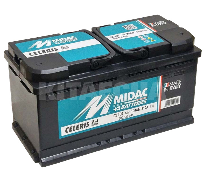 Аккумулятор автомобильный 100Ач 810А "+" справа MIDAC (600.038.081)