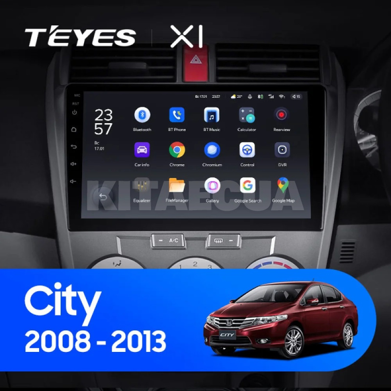 Штатна магнітола X1 2+32Gb 10" Honda City 2008-2013 Teyes (26806)