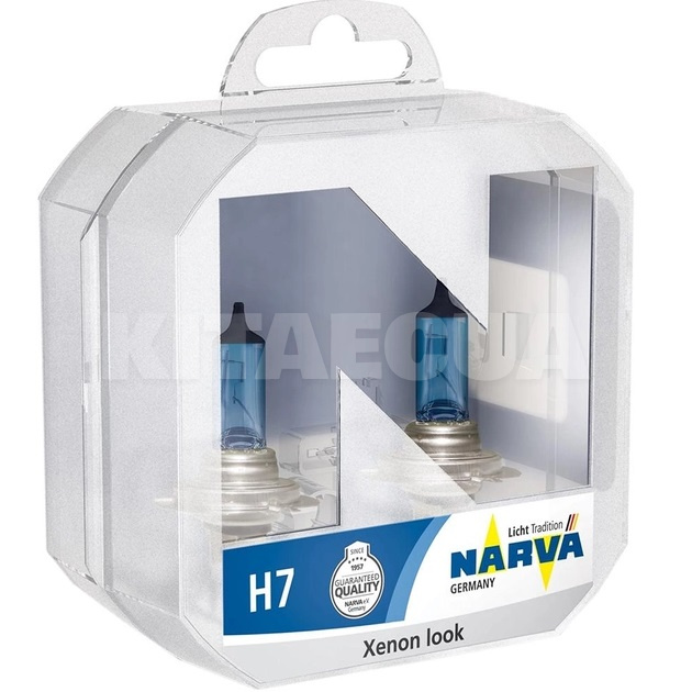 Галогенная лампа H7 55W 12V RANGE POWER WHITE комплект NARVA (48607)