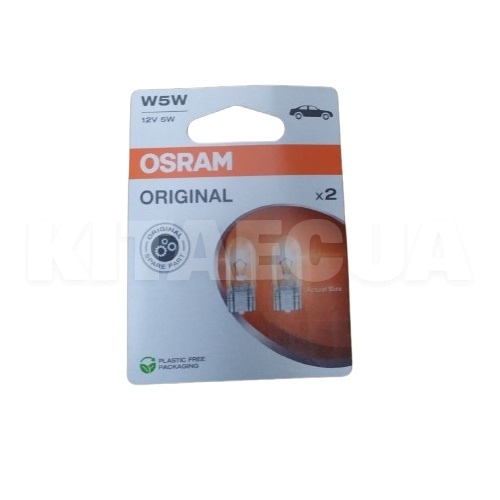 Лампа накаливания 12V 5W Original "блистер" (компл.) Osram (OS 2825_02B) - 2