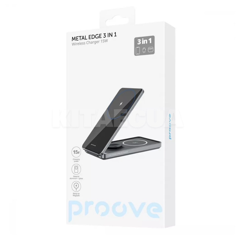 Беспроводное зарядное устройство 3in1 Metal Edge PROOVE (508780011) - 3