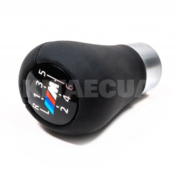 Ручка КПП черно-серая кожзам для BMW 5 E60 2003-2010г 6 ступ ABM (251124924816) - 2