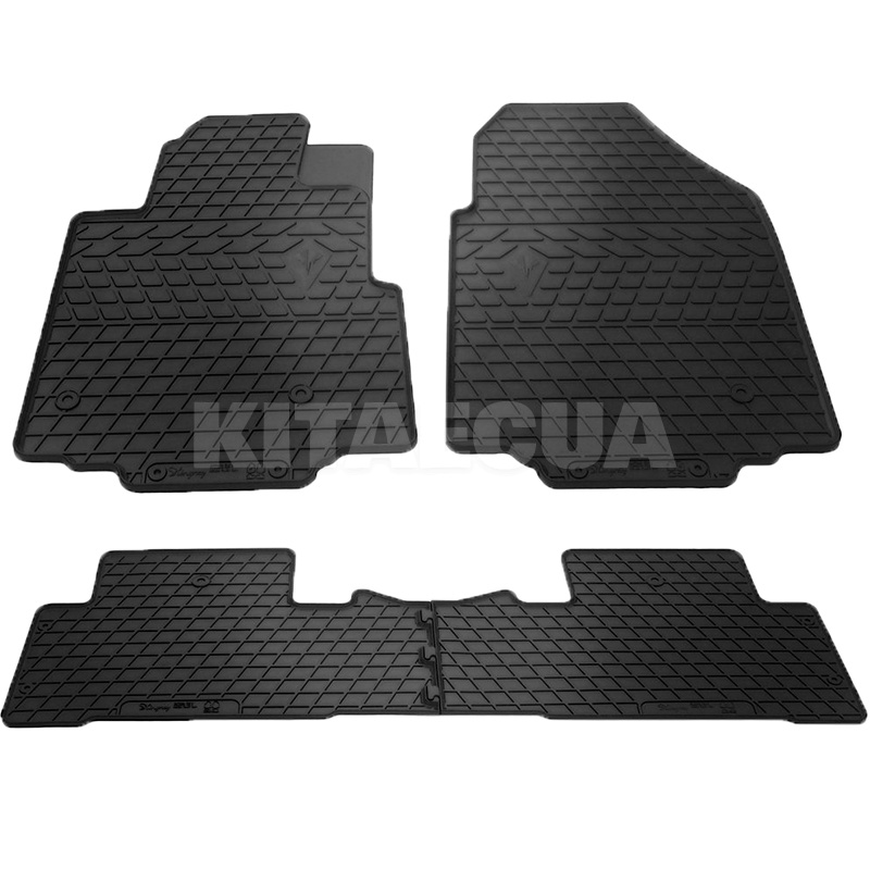Резиновые коврики в салон Honda Pilot (2008-2015) HND клипсы Stingray (1008084)