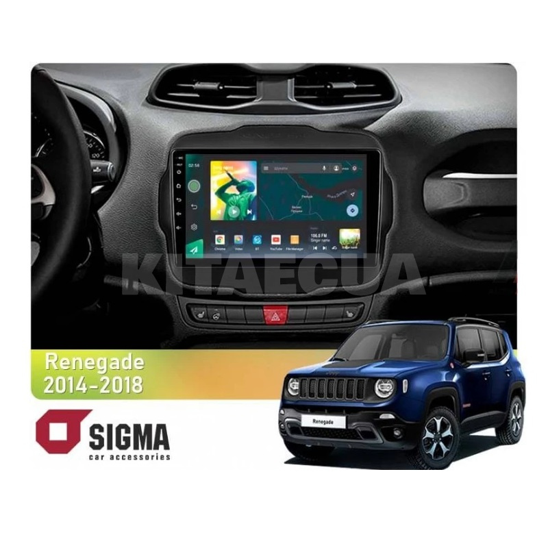 Штатна магнітола X9232 2+32 Gb 9" Jeep Renegade 2014-2018 SIGMA4car (33459)