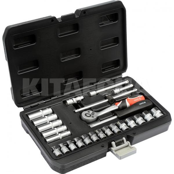 Набір торцевих головок 1/2" 1/4" 25 предметів YATO (YT-14461)