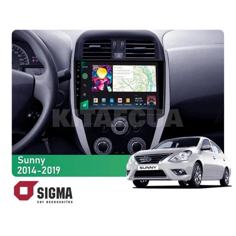 Штатна магнітола PRO 10464 4+64 Gb 10 Nissan Sunny (кермо зліва) 2014-2019 (F1) SIGMA4car (40130)