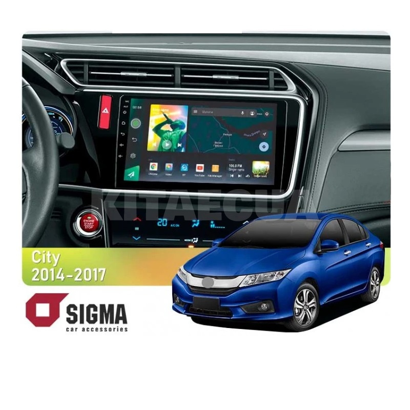 Штатна магнітола X10232 2+32 Gb 10" Honda City 2014-2017 (A) SIGMA4car (34041)