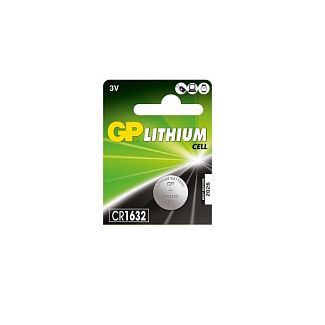 Батарейка дисковая литиевая CR1632 3.0 В в блистере Lithium GP