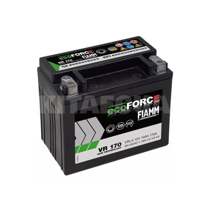 Мото аккумулятор 10Ач 170А "+" слева FIAMM (FIM 7906332)