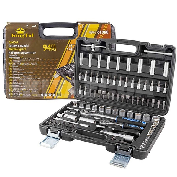 Набор инструментов 1/2" 1/4" 94 предмета KINGTUL (KT-4941-5EURO)