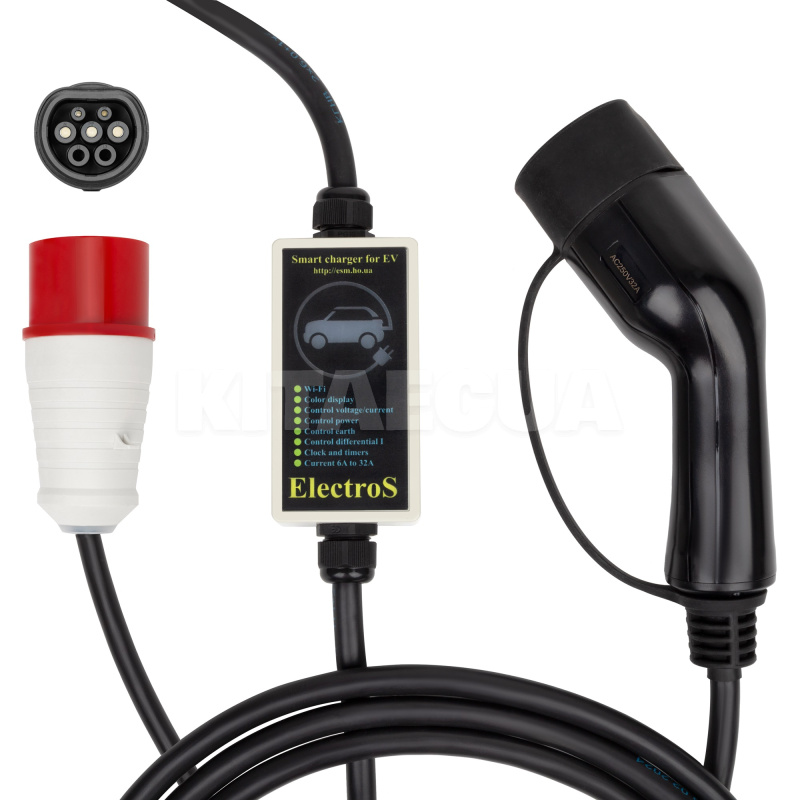 Зарядка для електромобіля Type 2 7.4 кВт 32A 1-фаза WI-FI ElectroS на Подбор по авто Mercedes (7T2WIFI) - 2