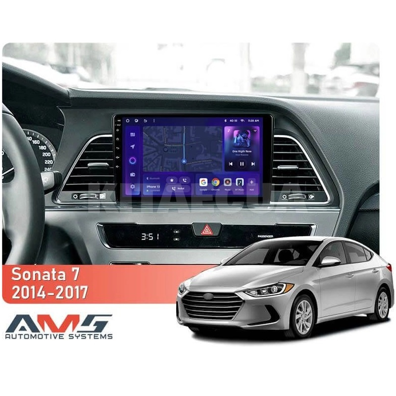 Штатна магнітола MOSS M3 4+32 ГБ 9" Hyundai Sonata 7 LF 2014-2017 (A) AMS (50009) - 2