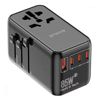Универсальный адаптер 4Type-C/USB/AC 85W Trip PROOVE