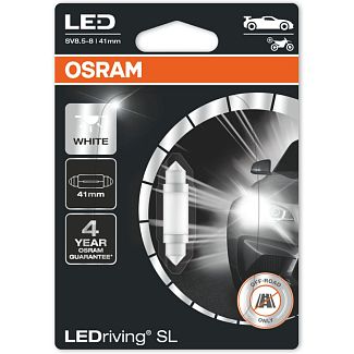 LED лампа для авто LEDriving SL SV8.5-8 0.6W 6000K 41 мм Osram