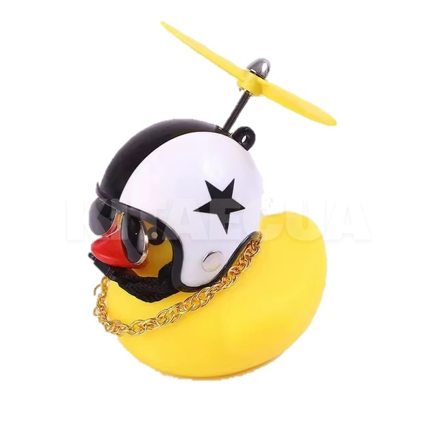 Фигурка в автомобиль "Утка с белым шлемом" (duck-with-helmet-W)