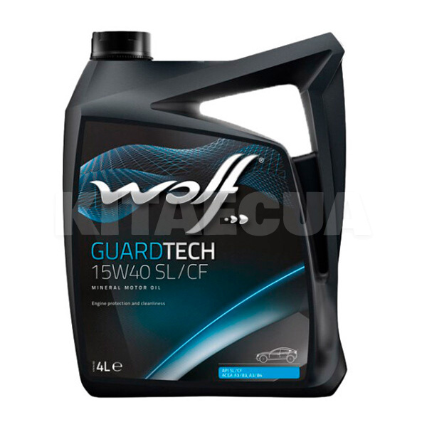 Олія моторна мінеральна 4л 15W-40 Guardtech SL/CF WOLF (8300219)